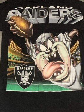 Looney Tunes Taz Oakland Raiders Graphic Unisex T Shirt 252